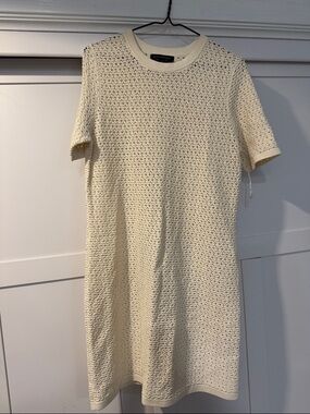 Banana Republic  Cream Knit Short-Sleeve swimsuit coverup